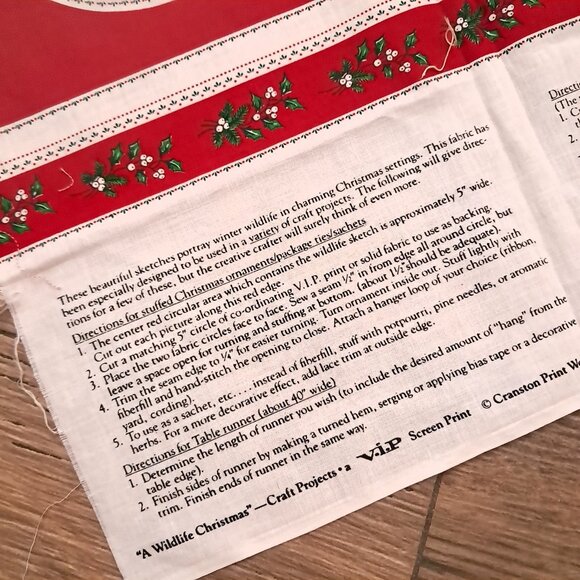 Vintage craft fabric panel set Cranston Springs Christmas stocking Goldilocks - Picture 10 of 10